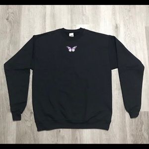 Purple Butterfly Crewneck